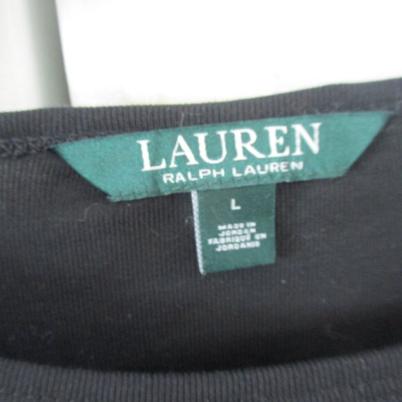 Lauren Ralph Lauren Long Sleeve Women’s T Shirt L cotton blend top - Picture 2 of 2